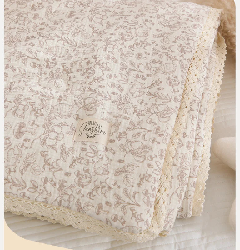 Ventage Cotton Padded Crib Blanket