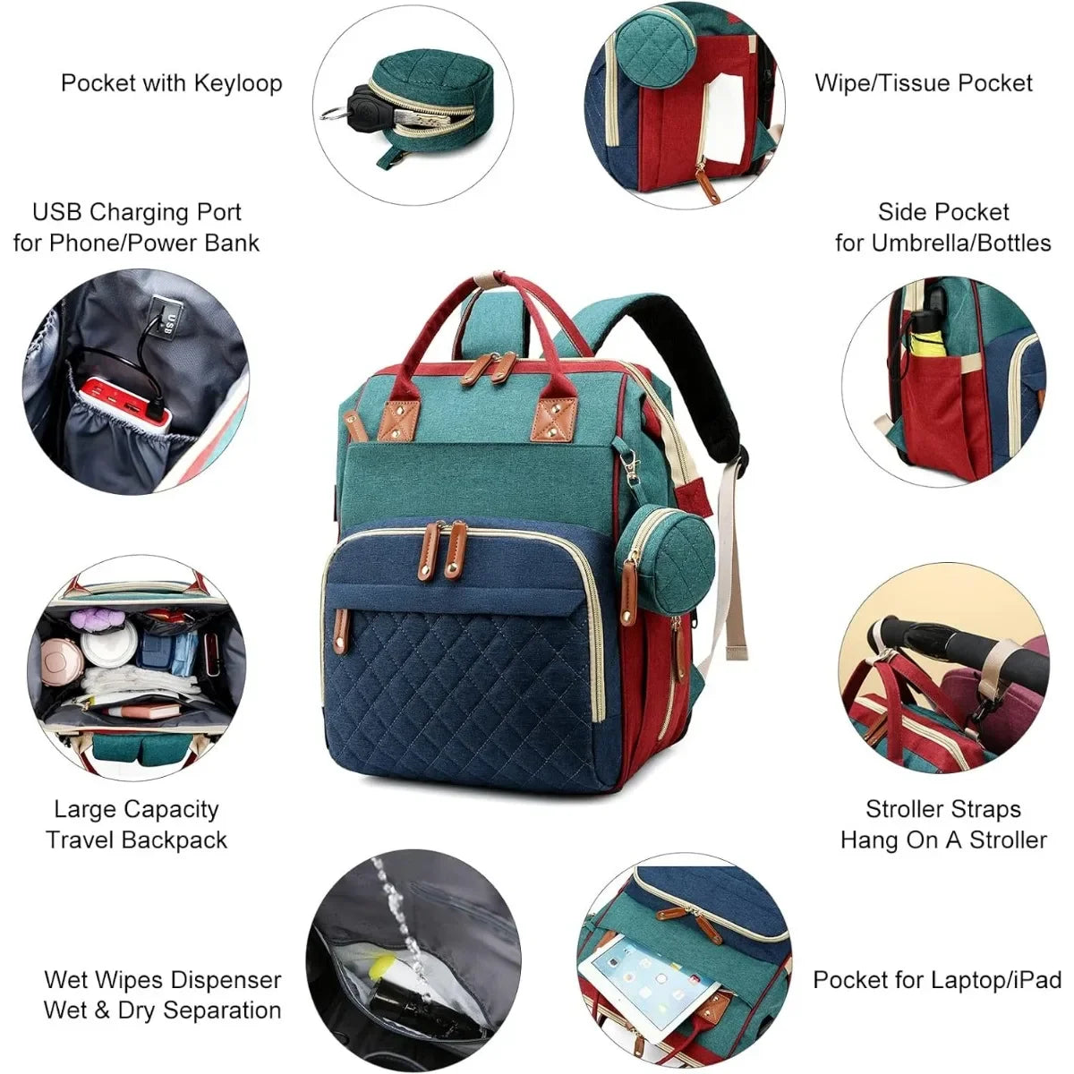 Diaper Bag with Changing Station