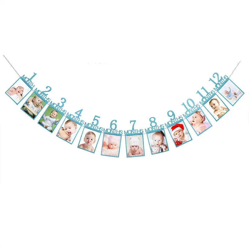 1st Birthday Baby Photo Banner