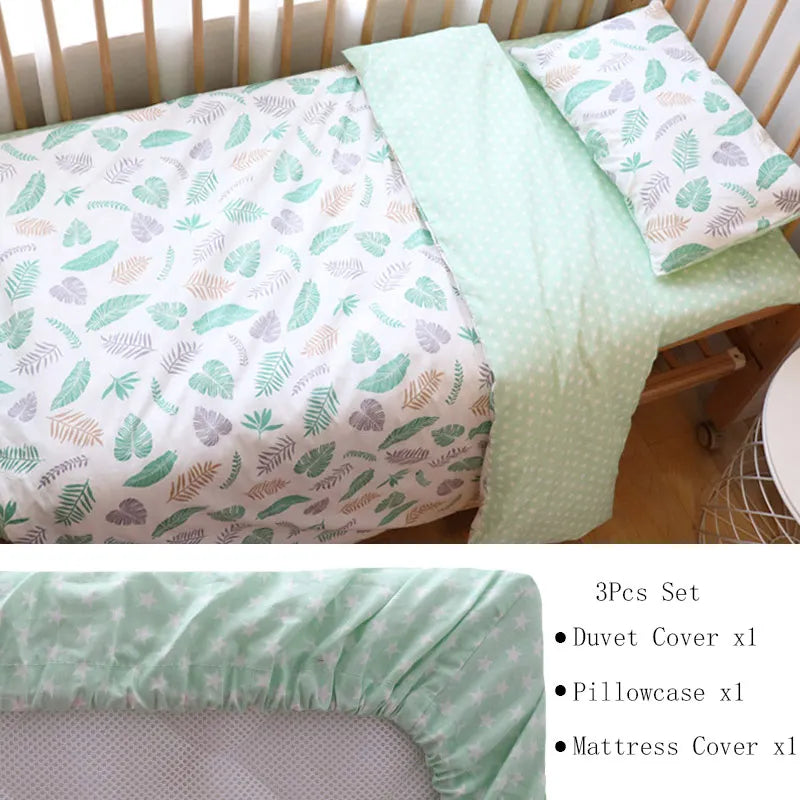 3 Pcs Cotton Cartoon Bed Linens
