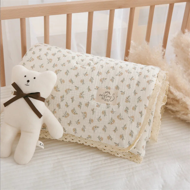 Ventage Cotton Padded Crib Blanket