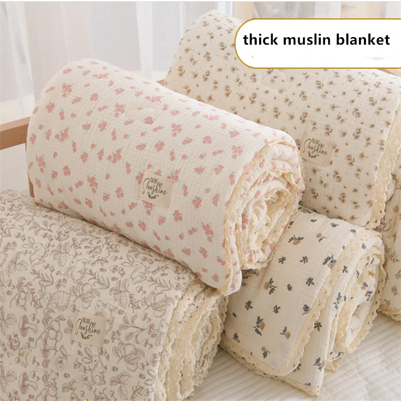 Ventage Cotton Padded Crib Blanket