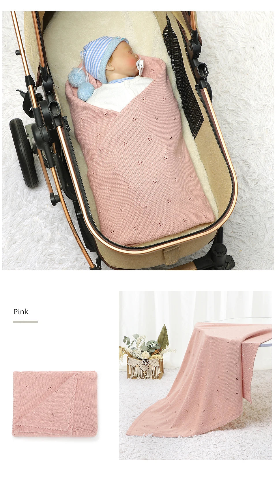 Cherry Muslin Swaddle Blanket
