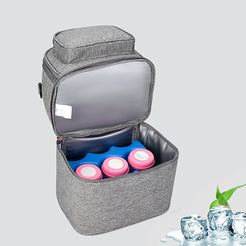 Double Layer Insulation Breast Feeding Storage Bag