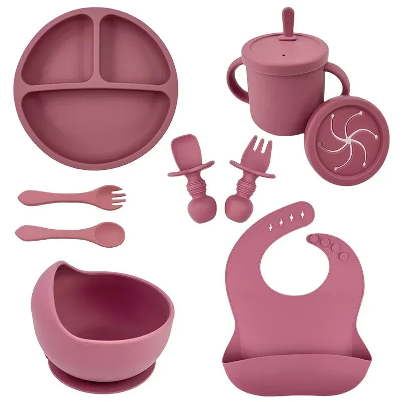 Silicone Baby Suction Bowl Feeding Set