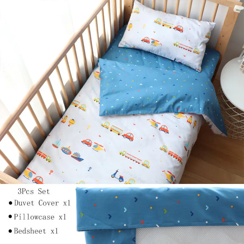 3 Pcs Cotton Cartoon Bed Linens
