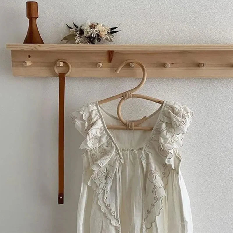 Handmade Rattan Hanger for Kids Garments