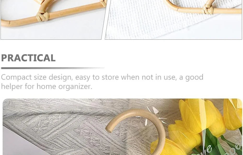 Handmade Rattan Hanger for Kids Garments