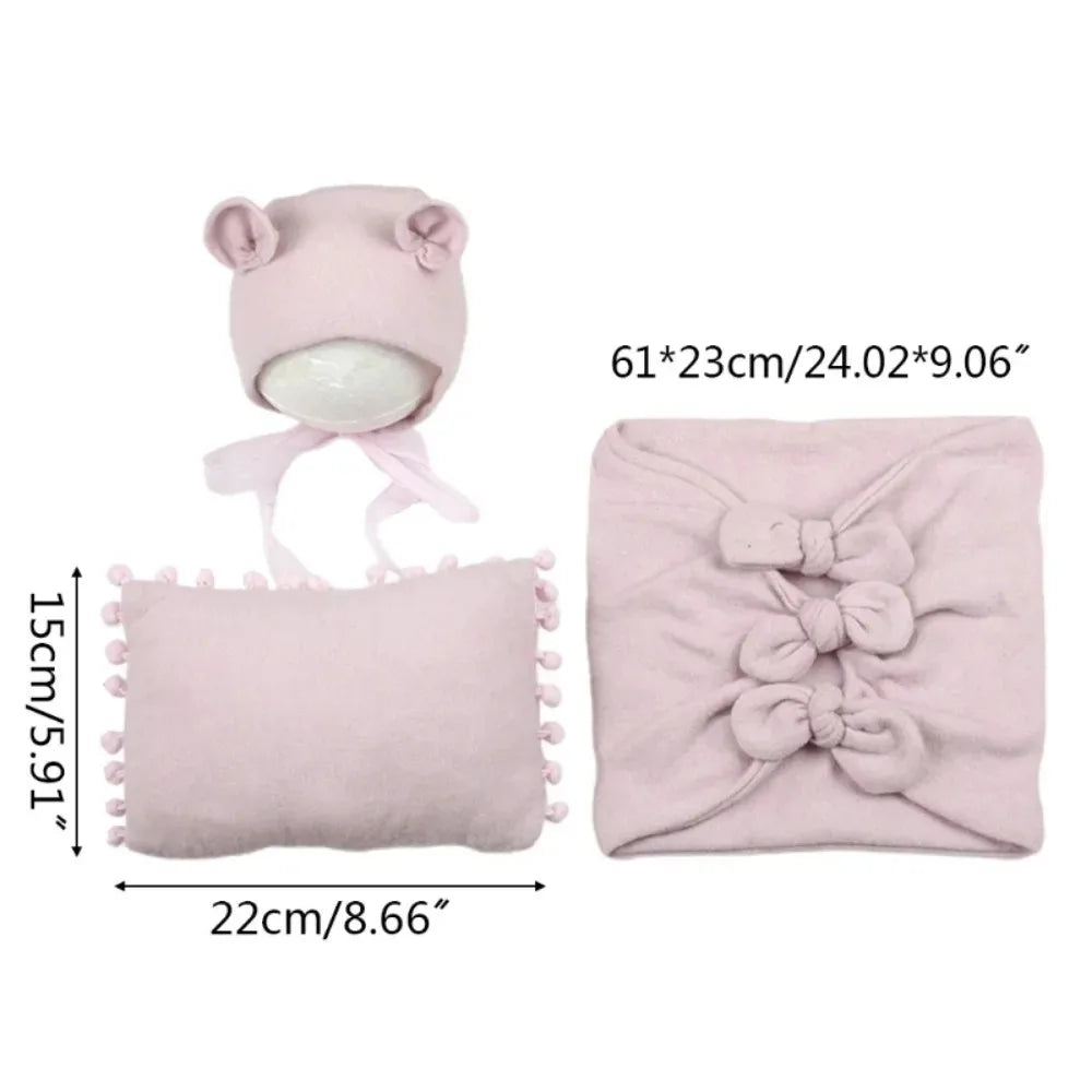 Cute Mouse Baby Photo Shoot 3/pcs Outfit