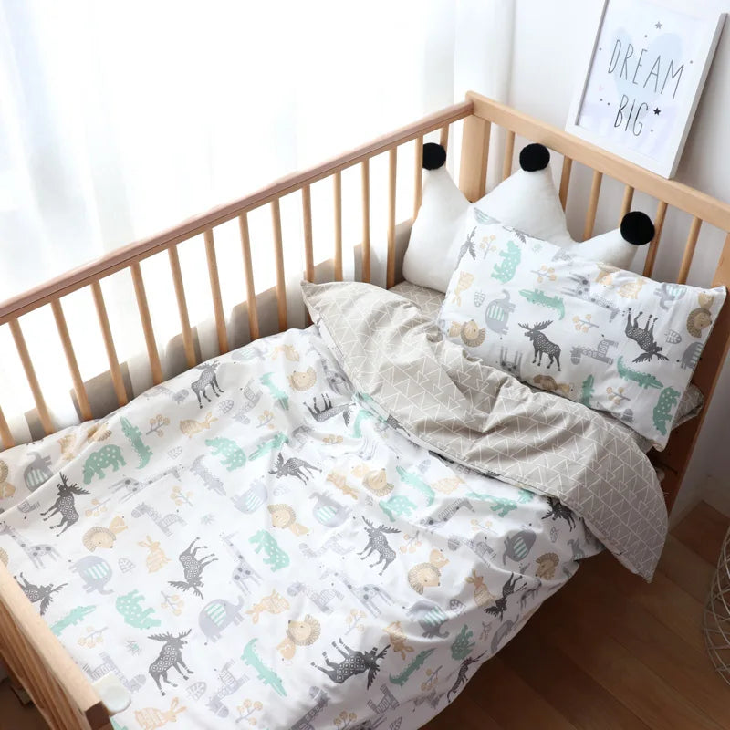 3 Pcs Cotton Cartoon Bed Linens