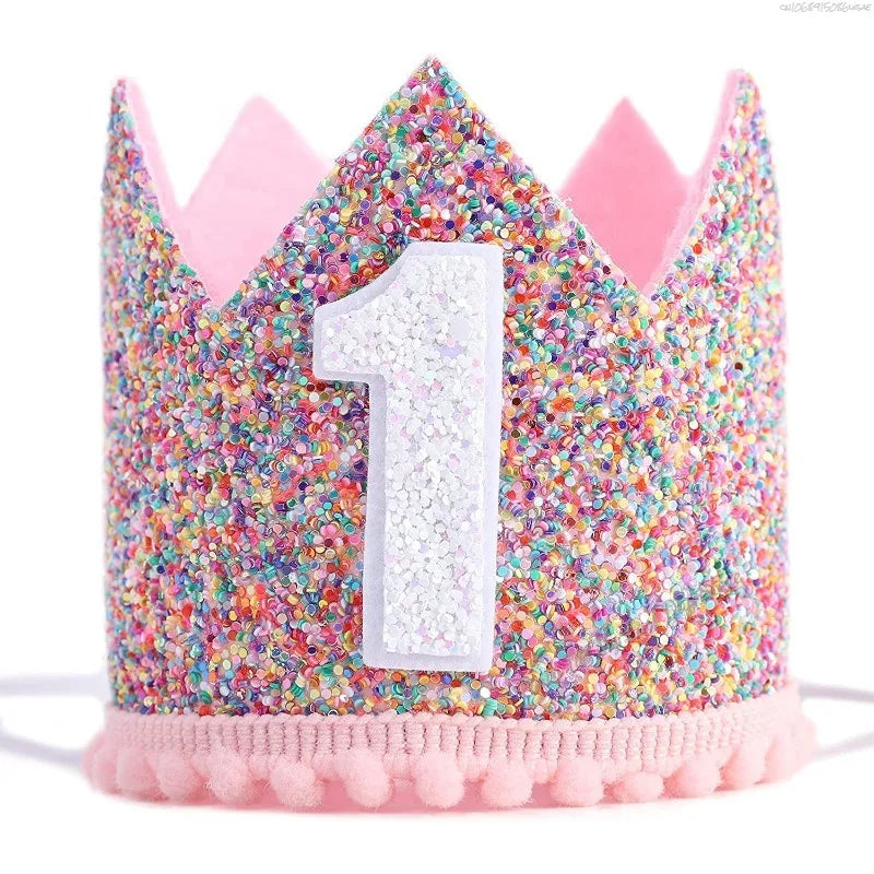 1 Year Old First Birthday Powder Crown