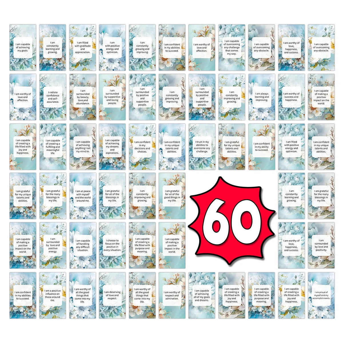 60pcs Affirmation Cards for Women