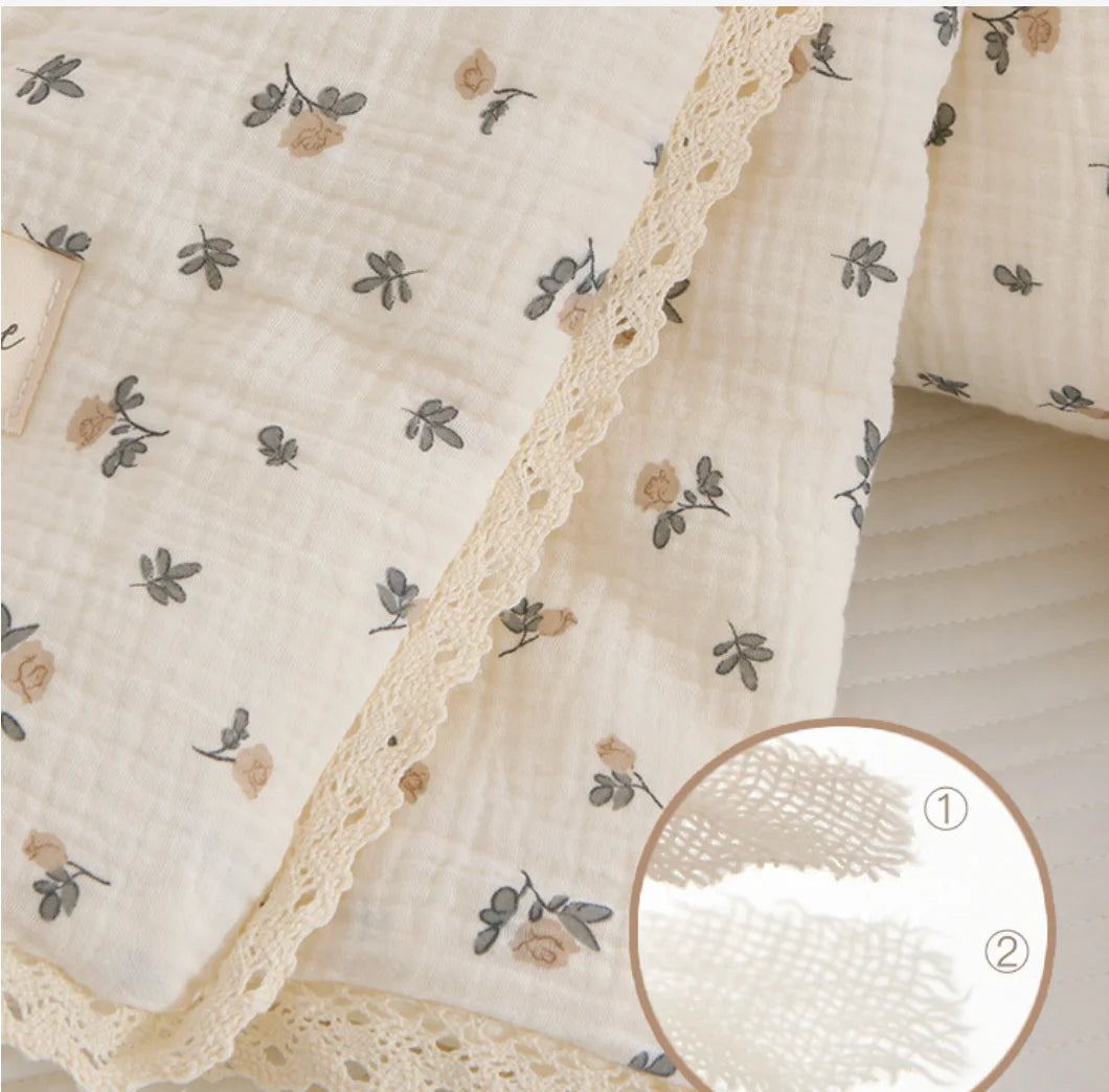 Ventage Cotton Padded Crib Blanket