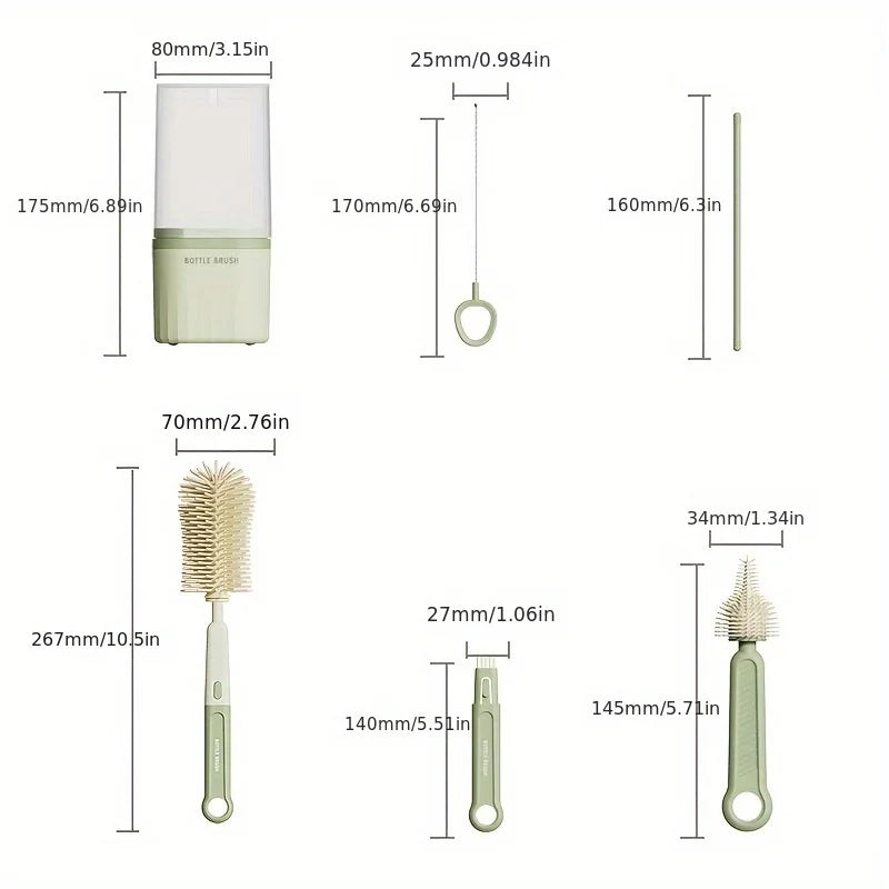 Silicone Baby Bottle Brush Set