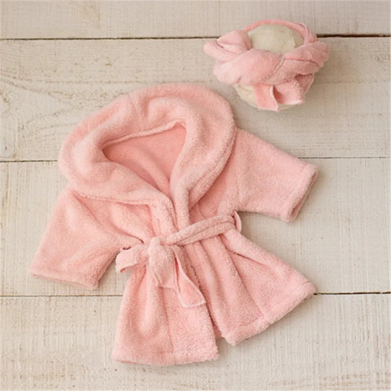 Newborn Photography Hooded Robe Set
