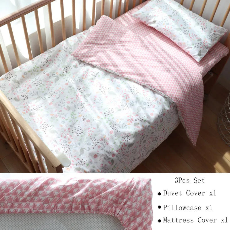 3 Pcs Cotton Cartoon Bed Linens