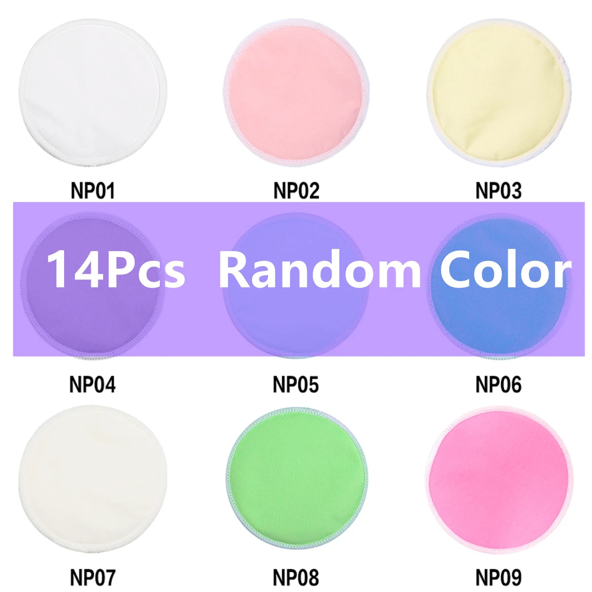 14Pcs Organic Reusable Nursing Pads