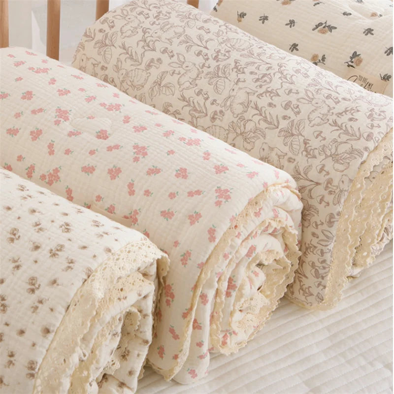 Ventage Cotton Padded Crib Blanket