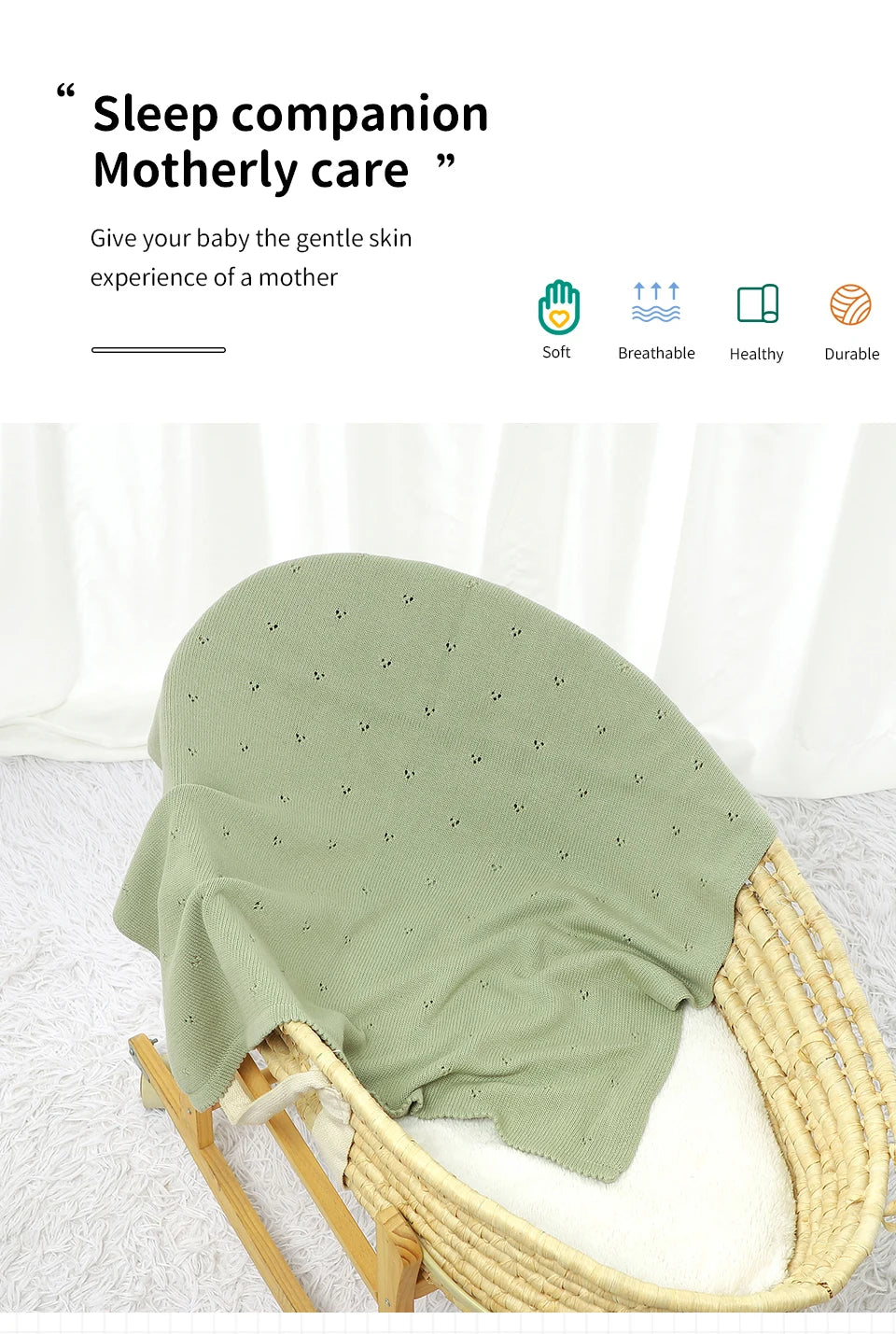 Cherry Muslin Swaddle Blanket