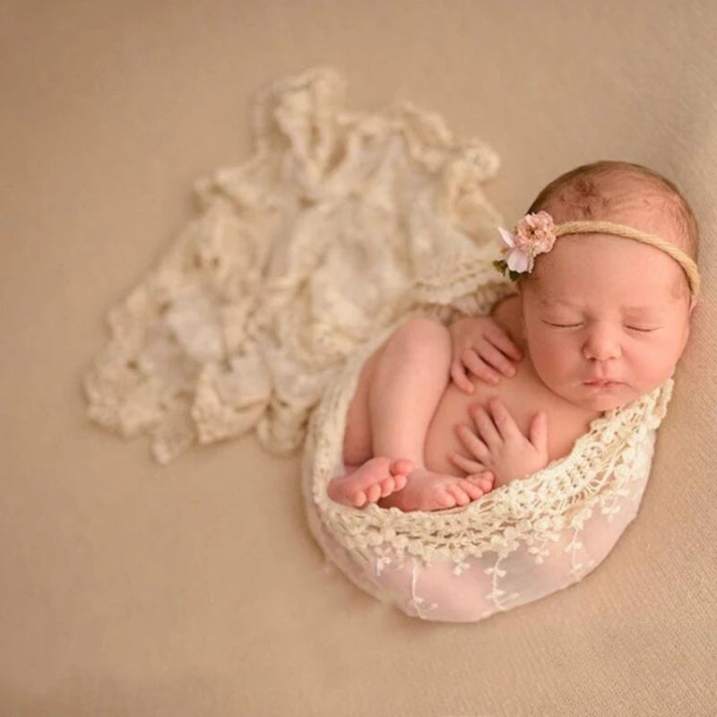 Newborn Photography Transparent Mesh Yarn Blanket