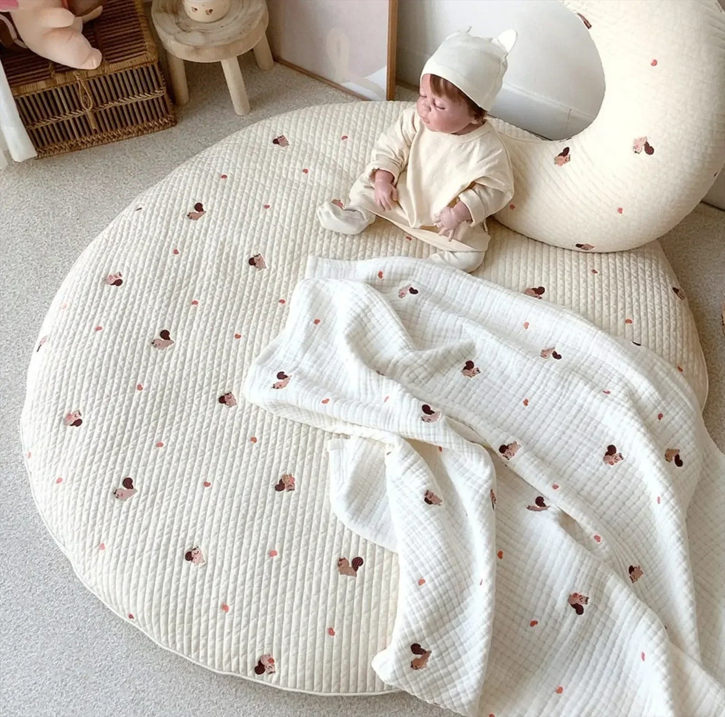 Cocoa Bean Baby Soft Cotton Play Mat