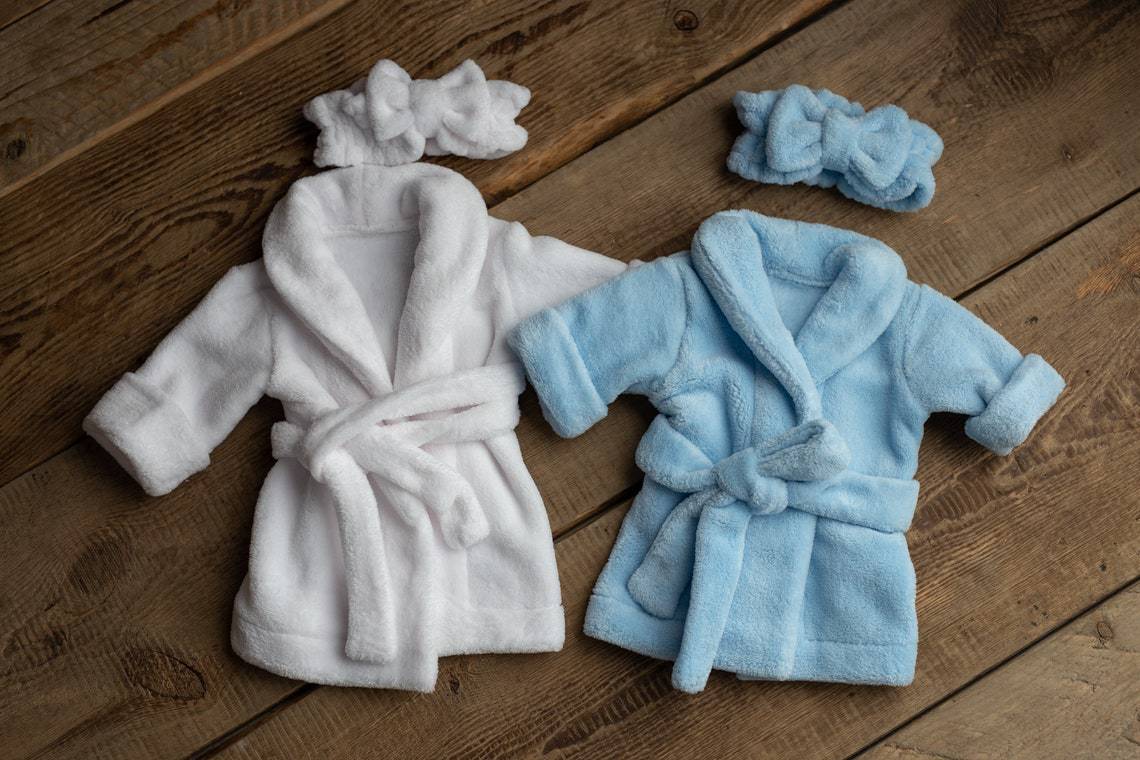 Newborn Photography Hooded Robe Set