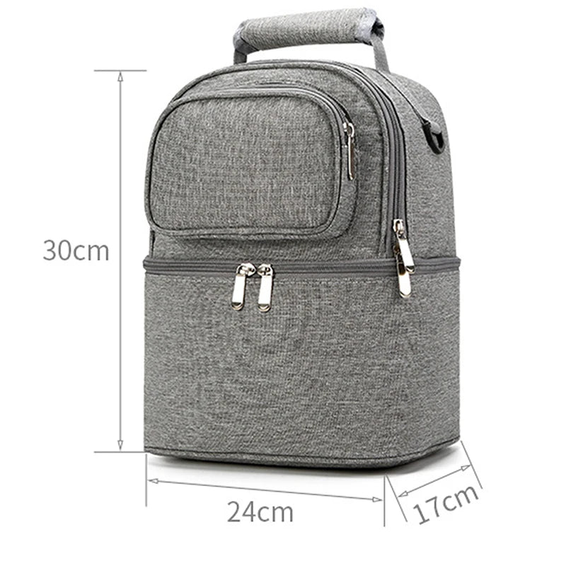 Double Layer Insulation Breast Feeding Storage Bag