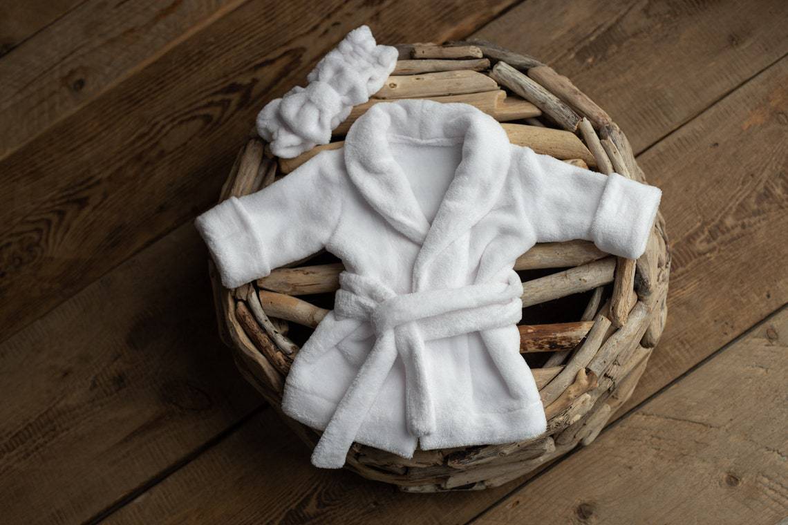 Newborn Photography Hooded Robe Set