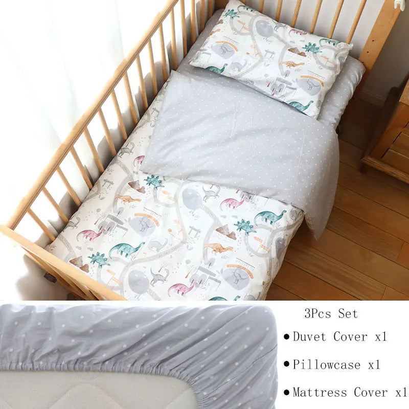 3 Pcs Cotton Cartoon Bed Linens