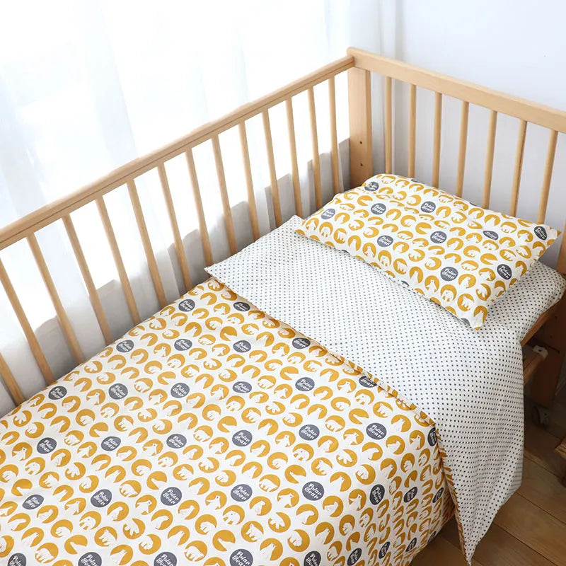 3 Pcs Cotton Cartoon Bed Linens