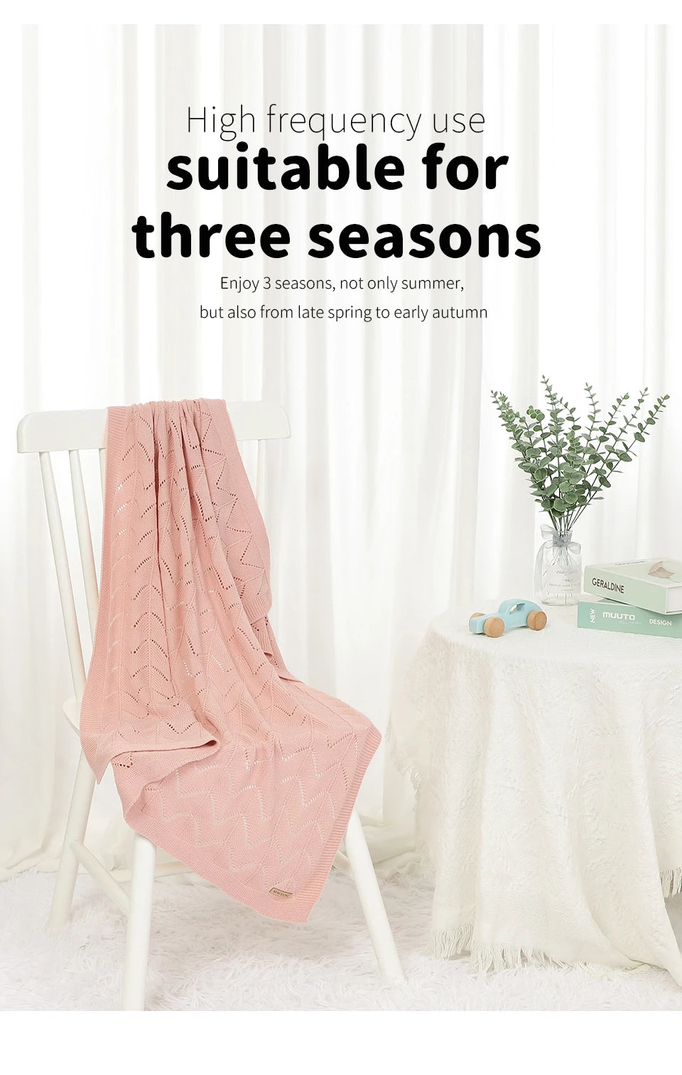 Biki Cotton Knitted Swaddle Wrap Blanket