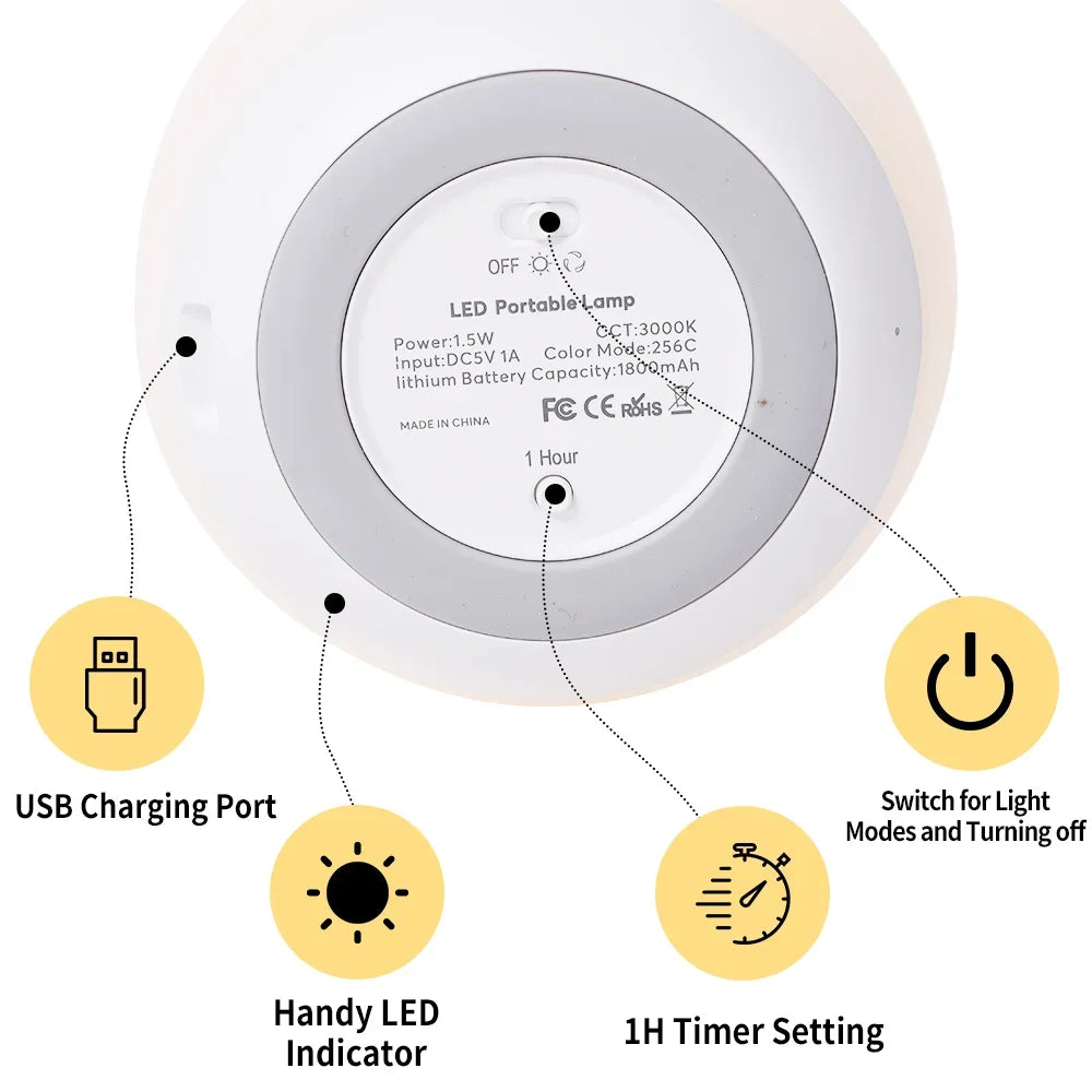 Warm LED Baby Night Lamp