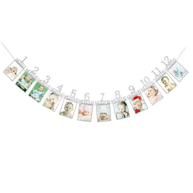 1st Birthday Baby Photo Banner