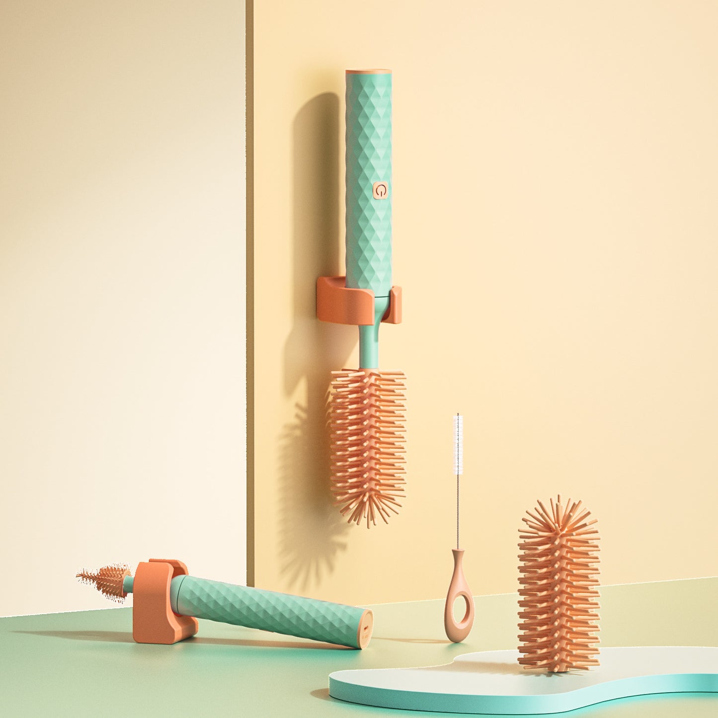 360 Degree Rotating Electric Silicone Bottle Brush