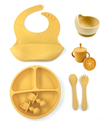 8piece Silicone Baby Feeding Set