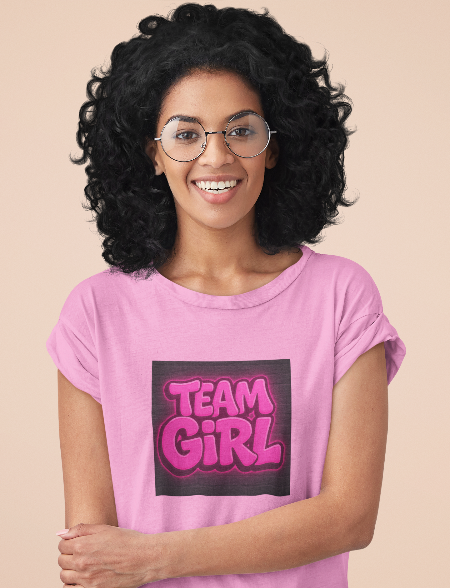 Grafittie Stye Team Girl Gender Reveal Tee