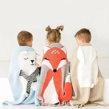 Nordic-style Animal Baby Blanket