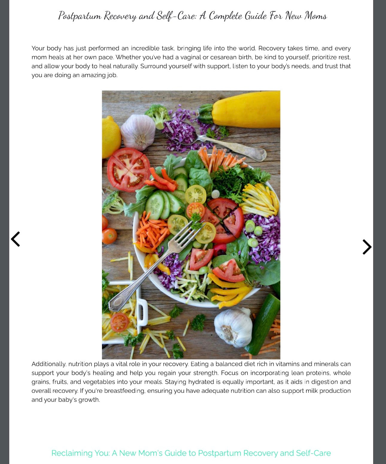 Postpartum Recovery and Self-Care: Bundle