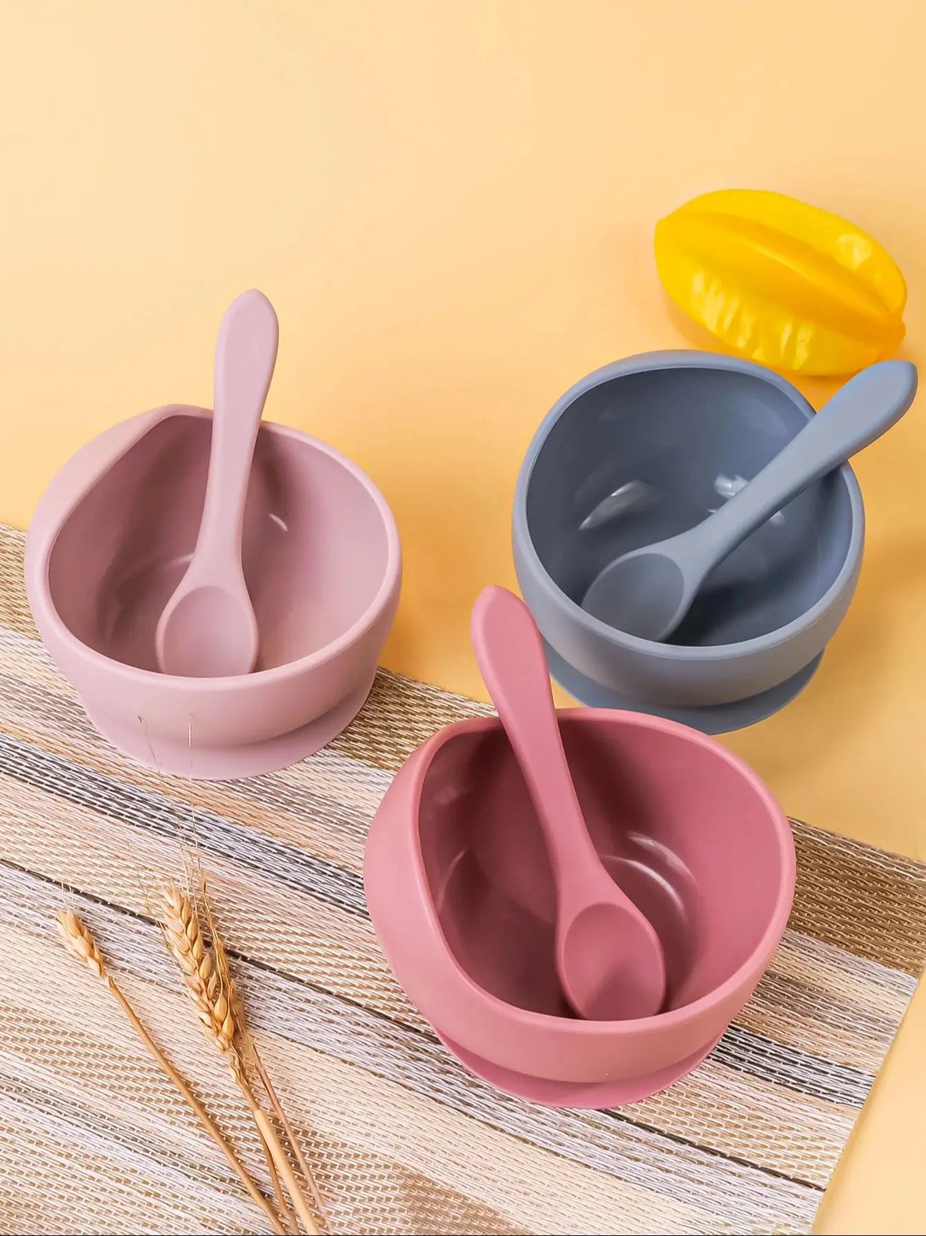 Baby 2PC Silicone Sucker Bowl Set