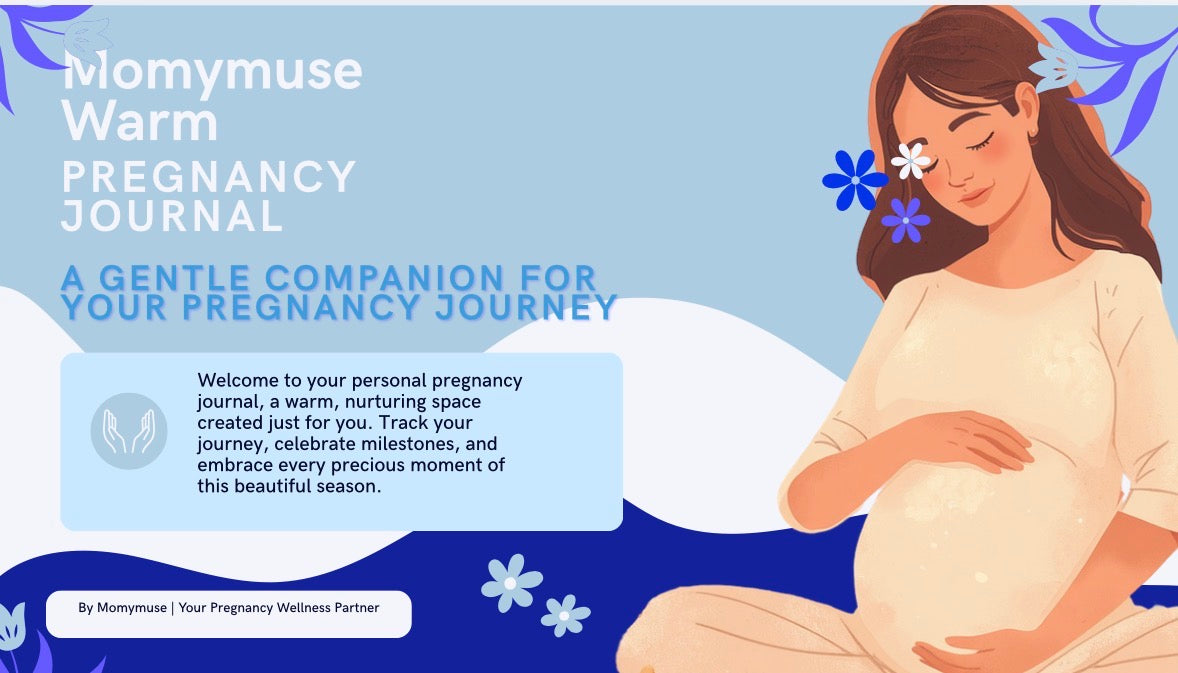 Momymuse Printable Pregnancy Gentle Journey Journal- blue