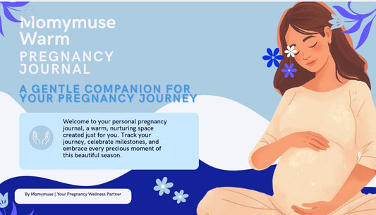 Momymuse Printable Pregnancy Gentle Journey Journal- blue