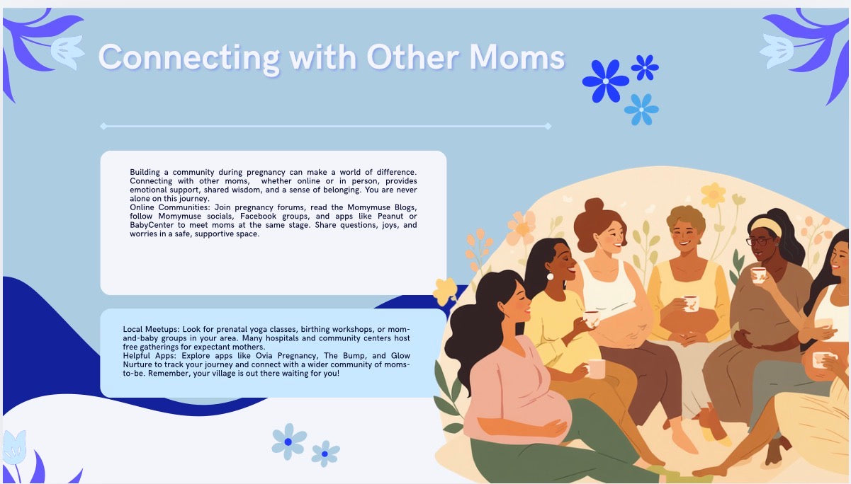 Momymuse Printable Pregnancy Gentle Journey Journal- blue