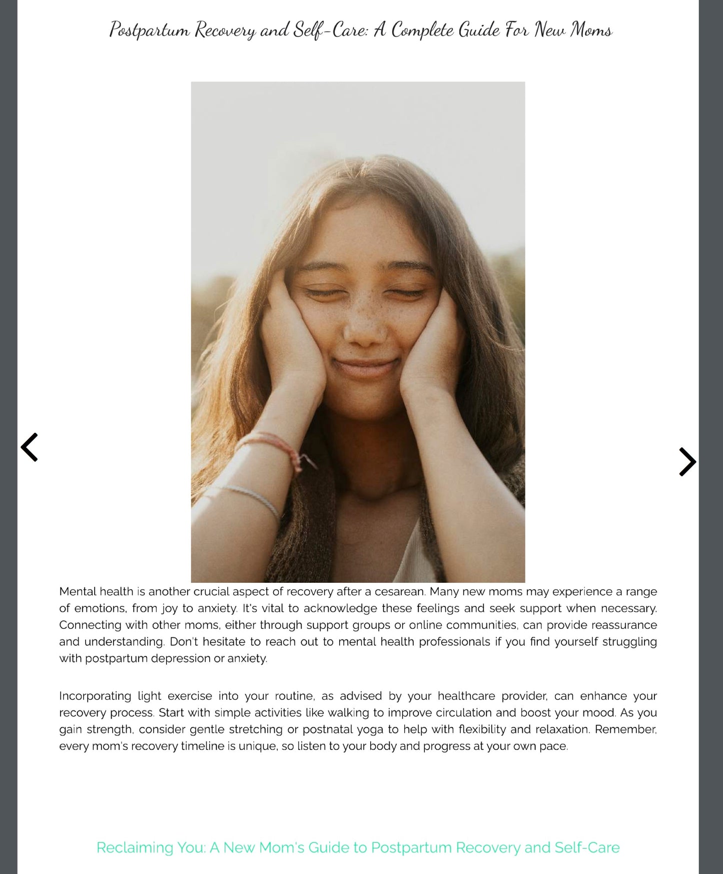 Postpartum Recovery and Self-Care: Bundle