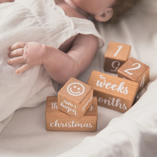 Beech Wood Baby's 1st Engraved Milestone  Tracker