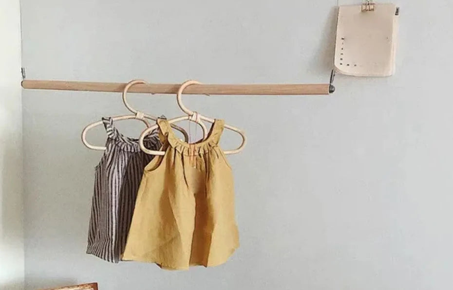 Handmade Rattan Hanger  for Kids Garments