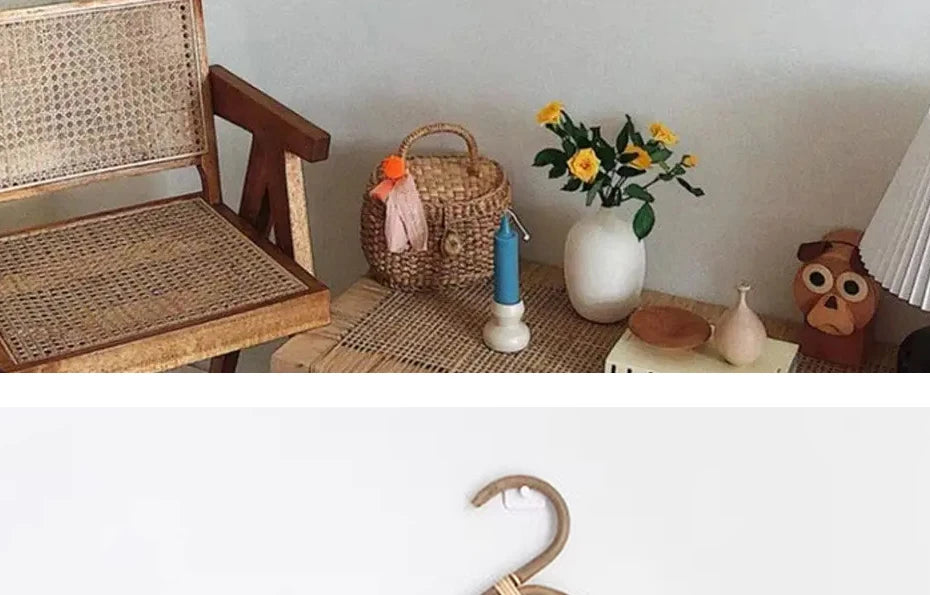 Handmade Rattan Hanger  for Kids Garments