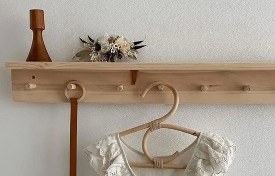Handmade Rattan Hanger  for Kids Garments