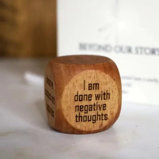 Positive Affirmation Handmade Wooden Dice