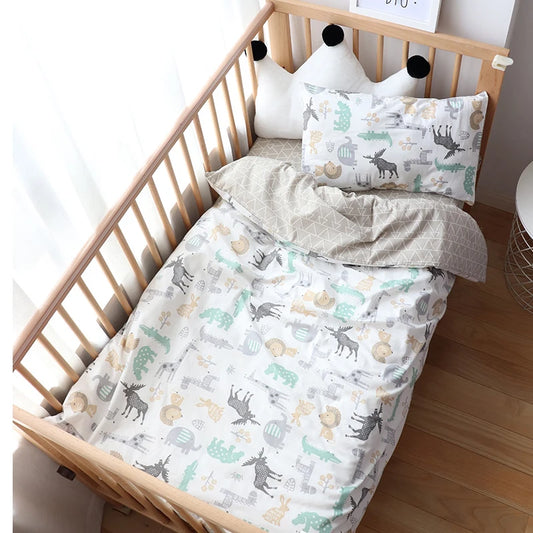 3 Pcs Cotton Cartoon Bed Linens