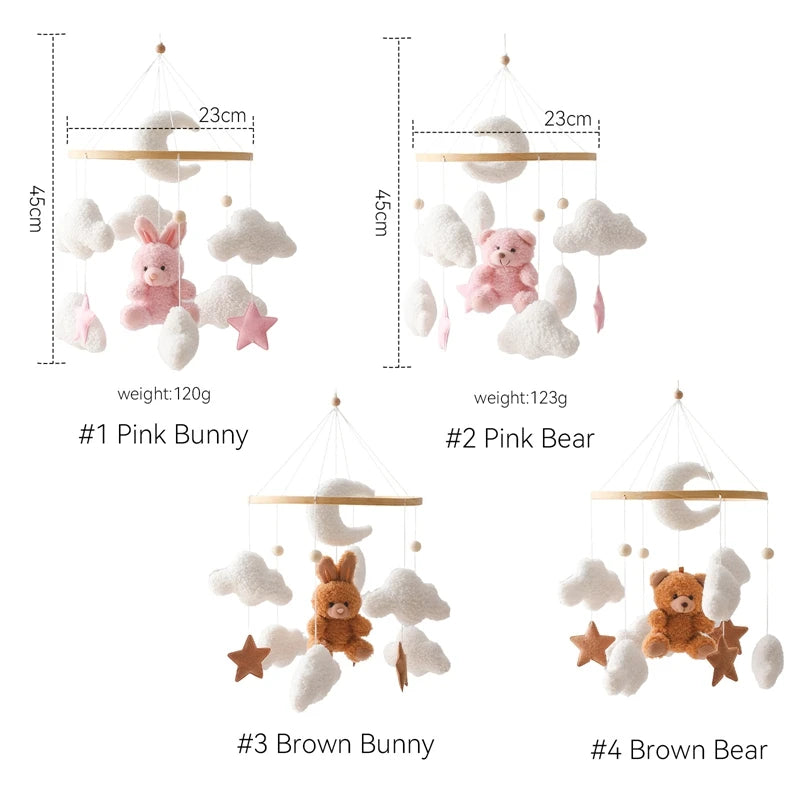 Baby Bell Dream Wooden Crib Mobile